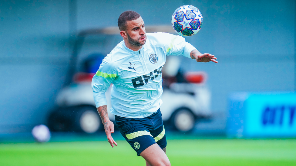 FOOTBALL FOCUS : Kyle Walker keeps his eye on the ball