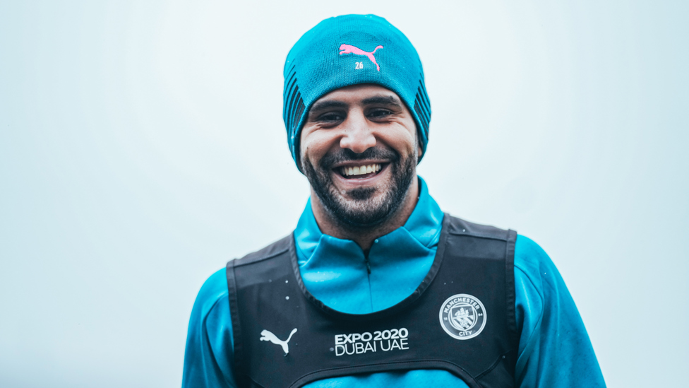 MAHRVELLOUS : Riyad Mahrez in high spirits