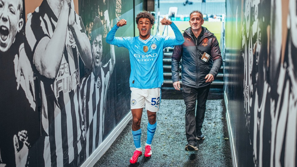 BIG MOMENT : Bobb celebrates shortly after sealing the three points at St James' Park