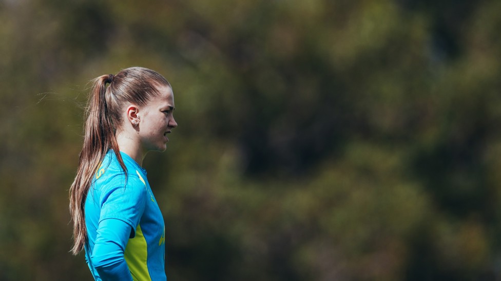 JESS' PARK : Our midfielder looks on at the nature around her