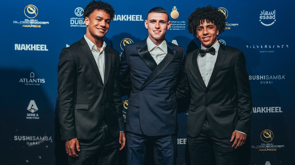 ACADEMY ACES : Look how far they've come - Oscar Bobb, Phil Foden and Rico Lewis in good spirits ahead of tonight's awards show