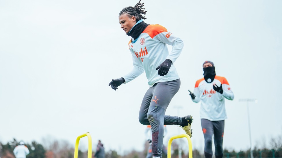 FLYING DUTCHMAN : Nathan Ake's agility is put to the test.