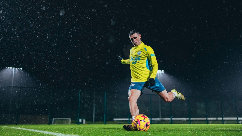 SHOOTING STAR : Phil Foden strikes the ball