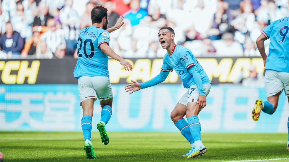 SILKY SILVA : Foden clearly enjoyed Bernardo's superb assist.