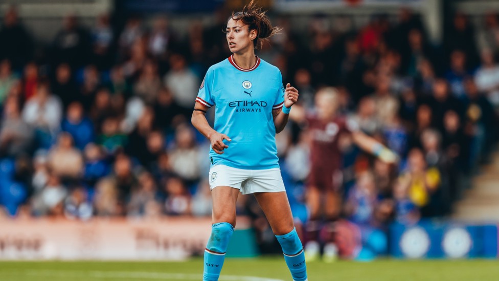 OFF THE MARK  : Ouahabi grabbed her first WSL win when coming off the bench in a 4-0 win over Leicester in October 2022.