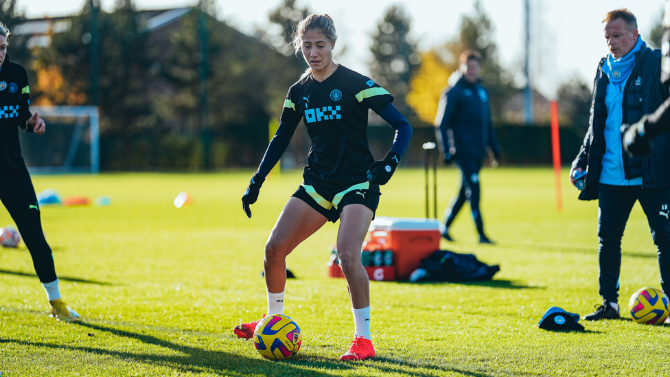 ON THE BALL : Laia Aleixandri switches the play