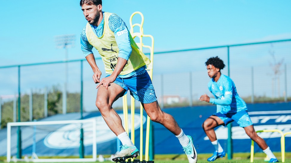 WORKING HARD : Ruben Dias and Oscar Bobb