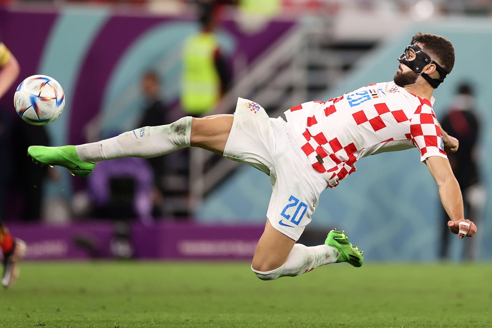 OUTSTRETCHED: :  Gvardiol worked tirelessly during Croatia’s 2022 World Cup campaign -