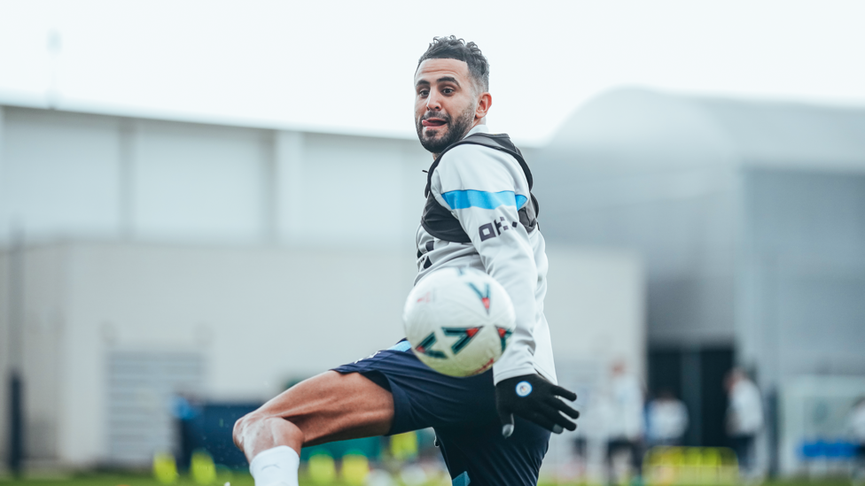 WING WIZARD : Mahrez showcases his skills at the CFA.