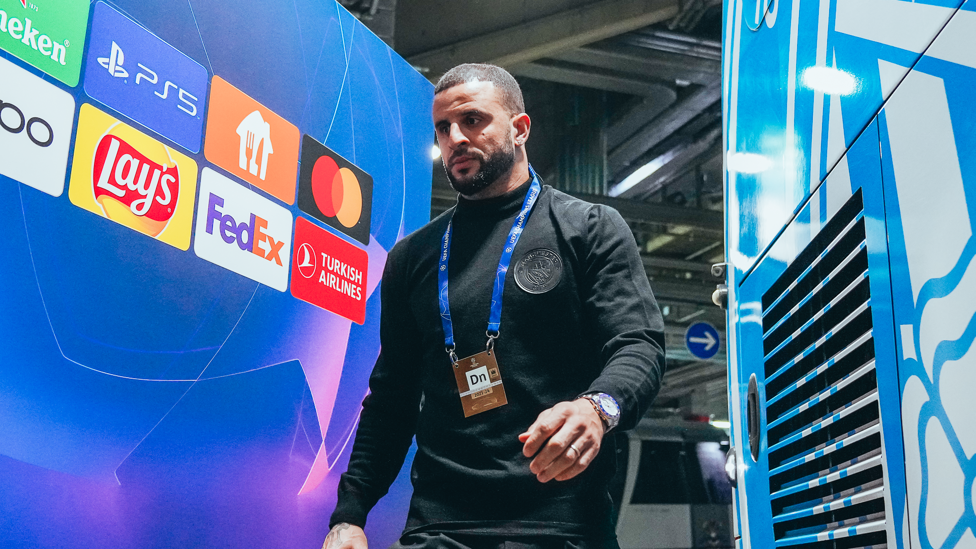 WALK IN : Kyle arrives at the stadium.