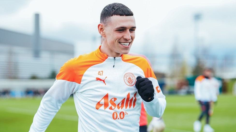 TREBLE TONIC : Hat-trick hero Phil Foden still sporting a smile as he revels in his trio of top goals against Aston Villa