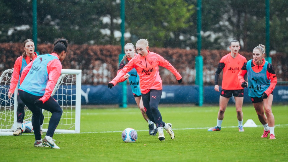 HARD YARDS : The squad are put through their paces