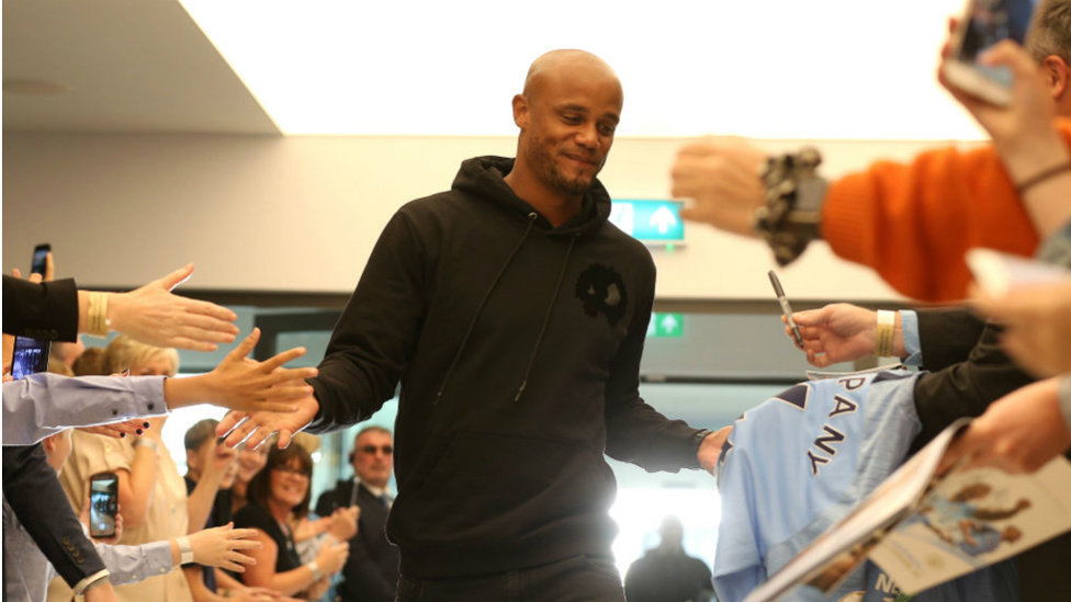 WELCOME HOME : Fans have turned up in numbers to show their appreciation of a true City legend