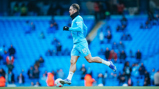 SUPER JACK: Grealish gets in the mood during the pre-match warmup.